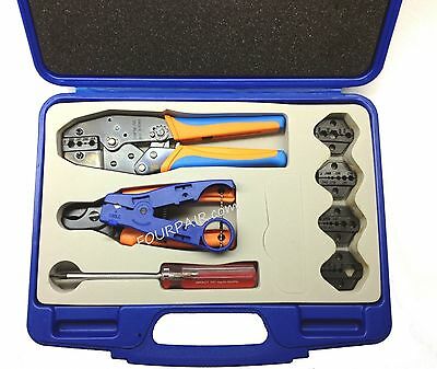 Professional Coax Coaxial Cable Tool Kit - Crimper Stripper Cutter Rg58/59/62/6