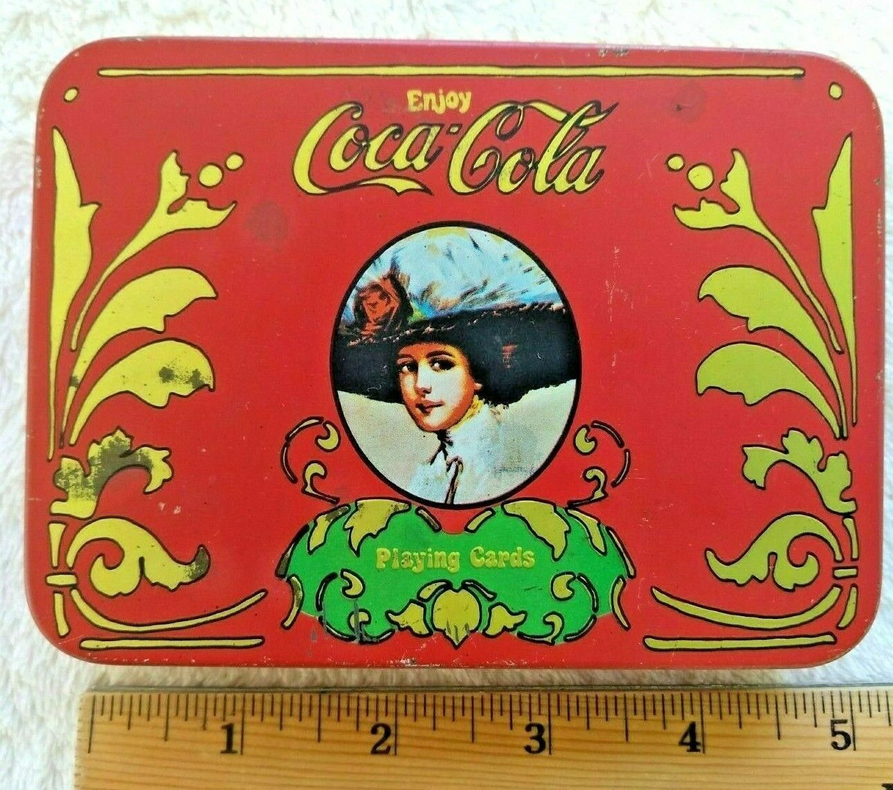 Coca Cola Tin W/ Playing Cards Vintage