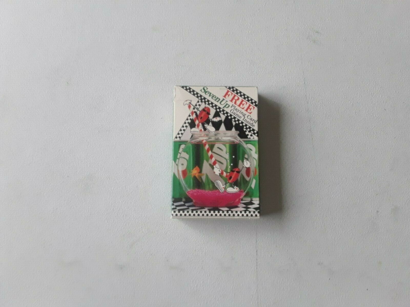 Vintage 7up Playing Cards Plastic Coated Us Playing Cards Co