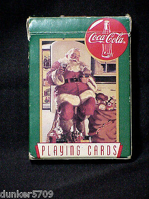1995 Coca Cola Santa Clause Playing Cards With Box Preowned Complete