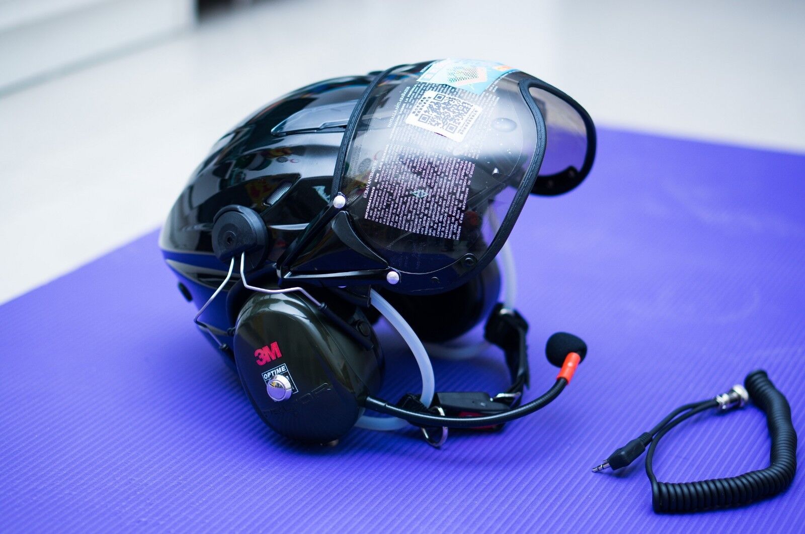 Mx-02 Ppg Helmet Visor Powered Paragliding Paramotor Headset Gopro Base Black